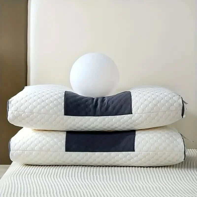 Knitted Antibacterial Cotton Massage Neck Pillow with Removable Cover