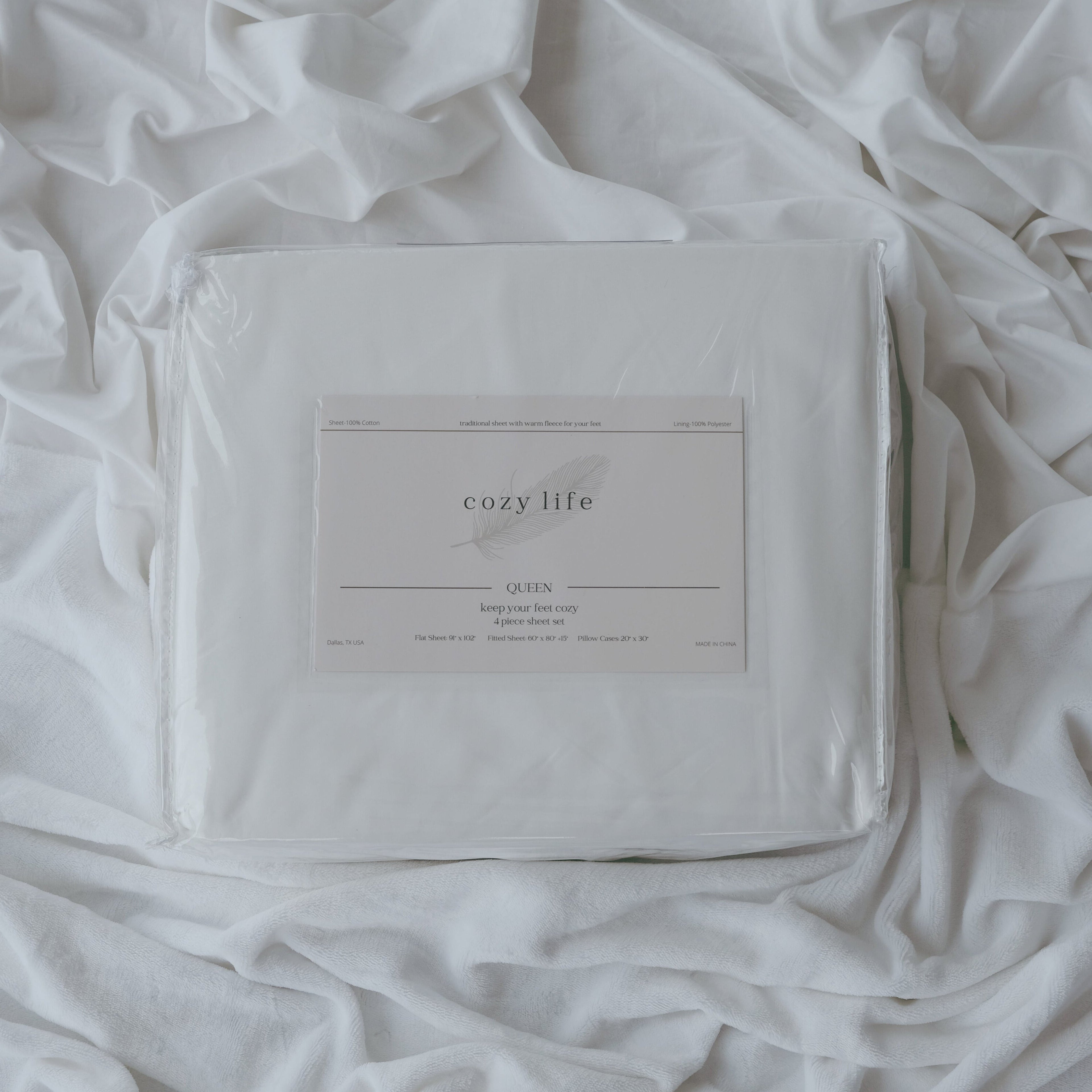 CozyLife Signature Balanced Foot Warmth Bed Sheet Set